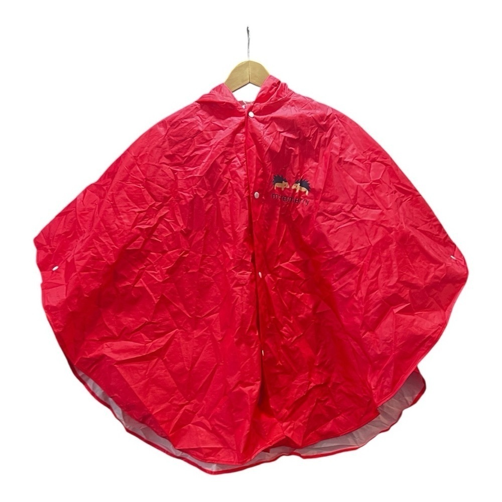 Pink Hooded rain poncho with Bag xhokd size large - Picture 2 of 5